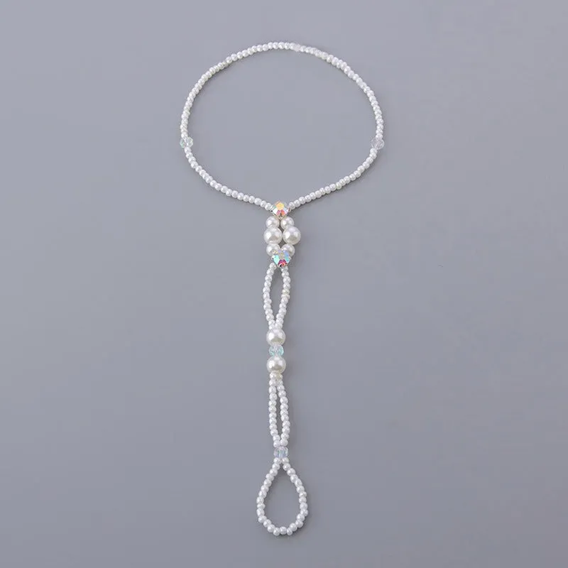 Niche Design Beach Pearl Stretch Anklet