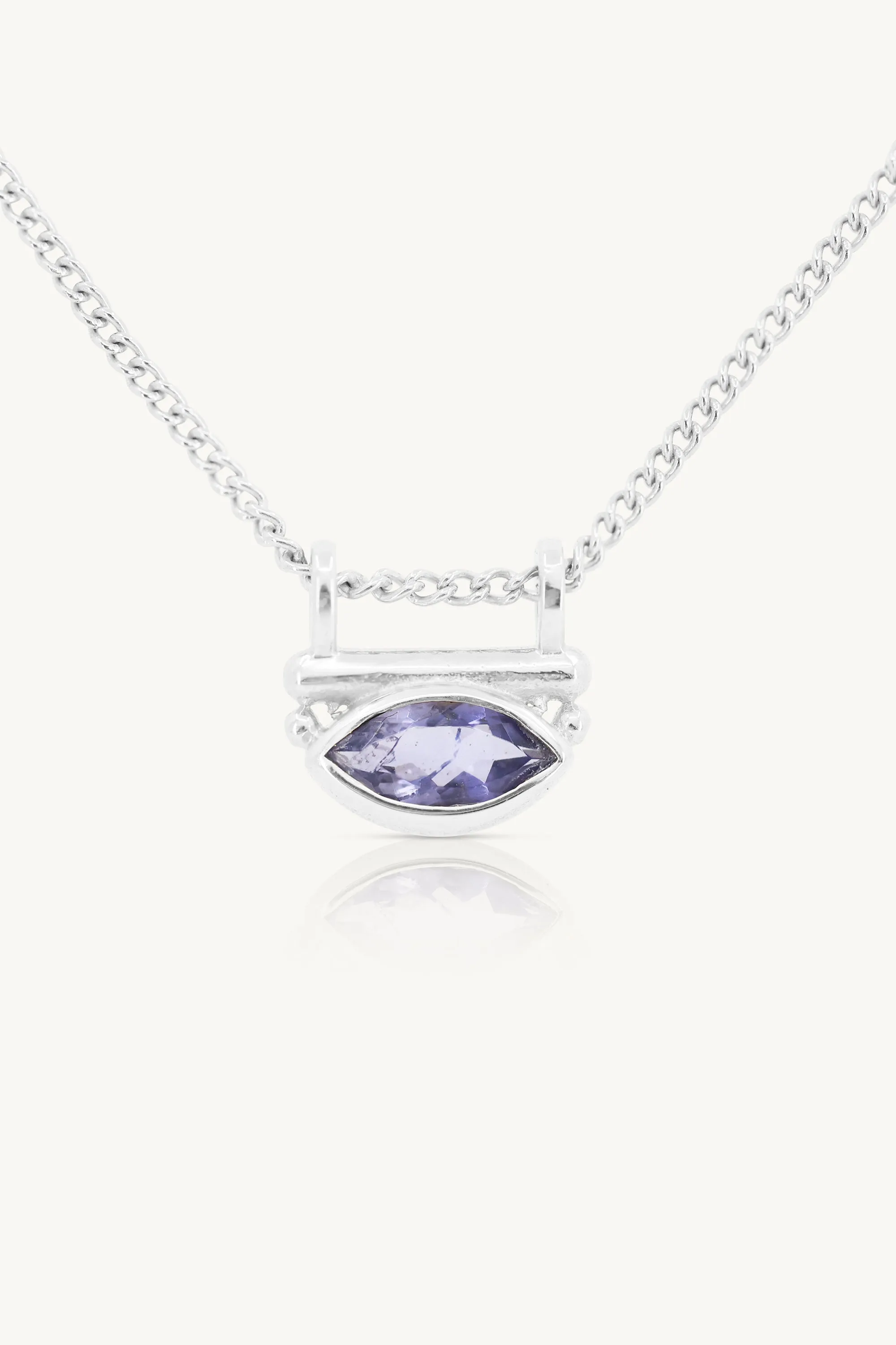 Nyra Iolite Silver Necklace