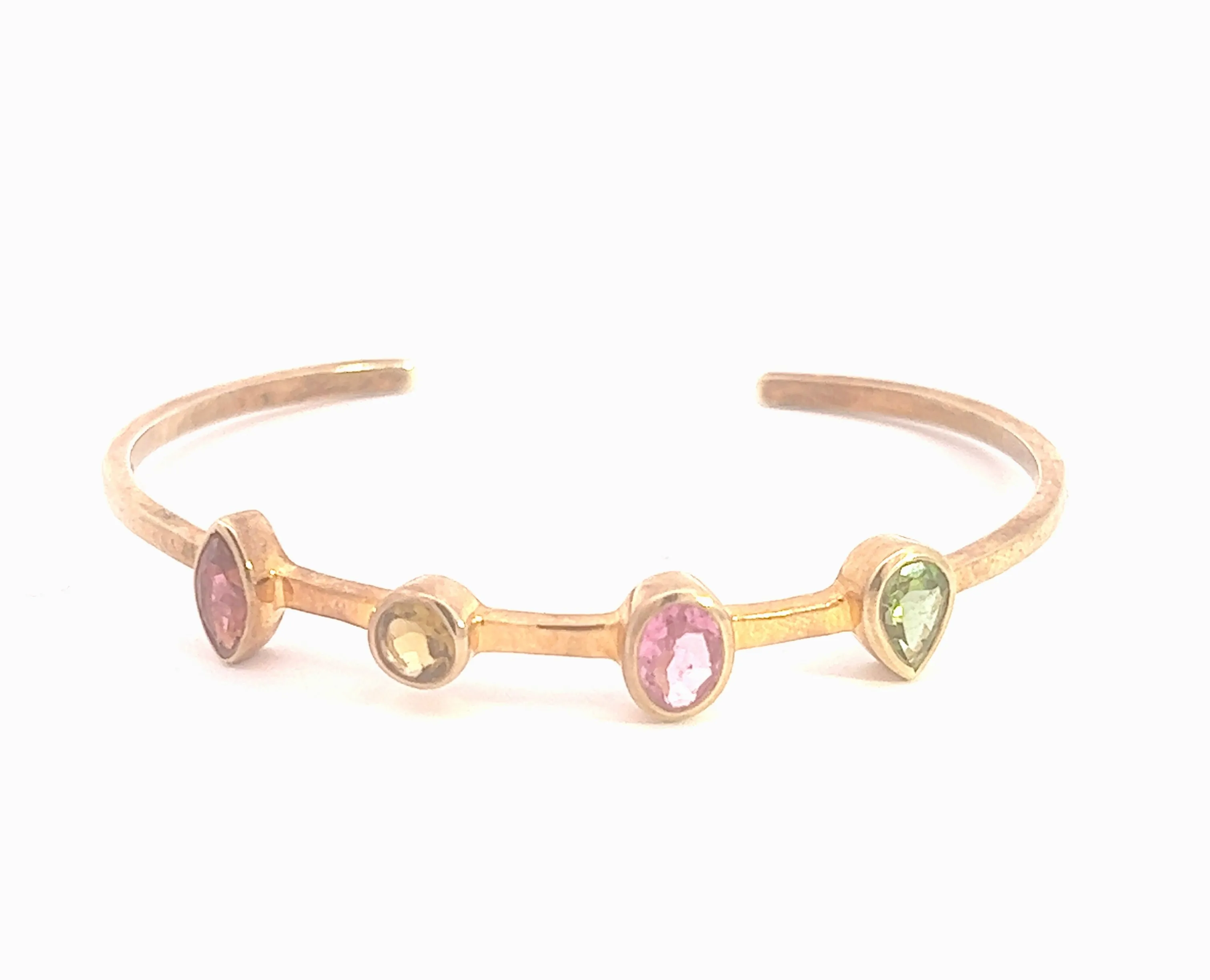 October Birthstone Tourmaline Cuff, Gold Vermeil