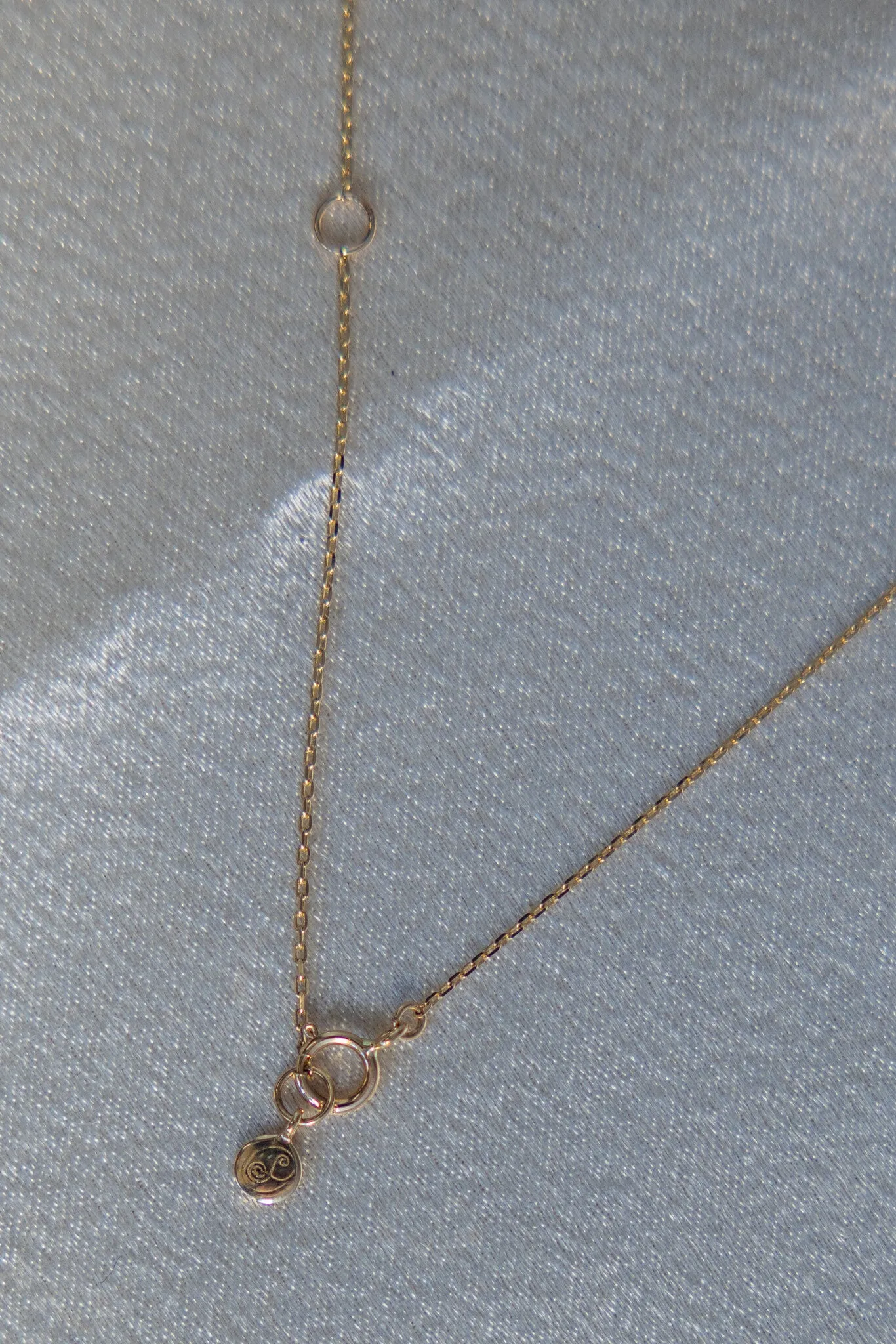 Oval Moonstone with White Topaz Dangle Necklace