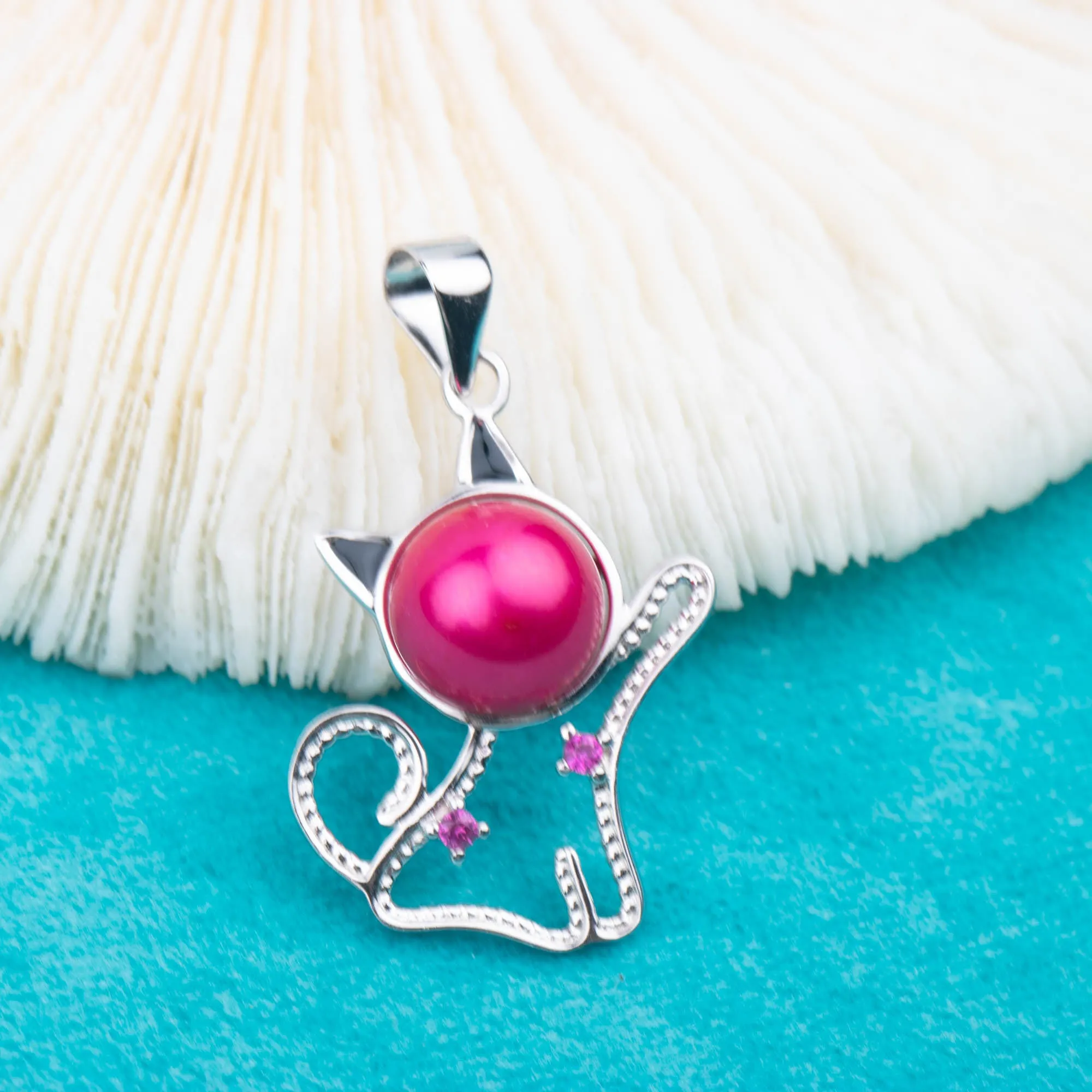 P030930 DIY 7-9mm Natural Freshwater pearl pendant accessory 925 sterling silver engagement jewelry necklace for women