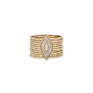 PAVE   MARQUISE DIAMOND MULTI WAIF RING