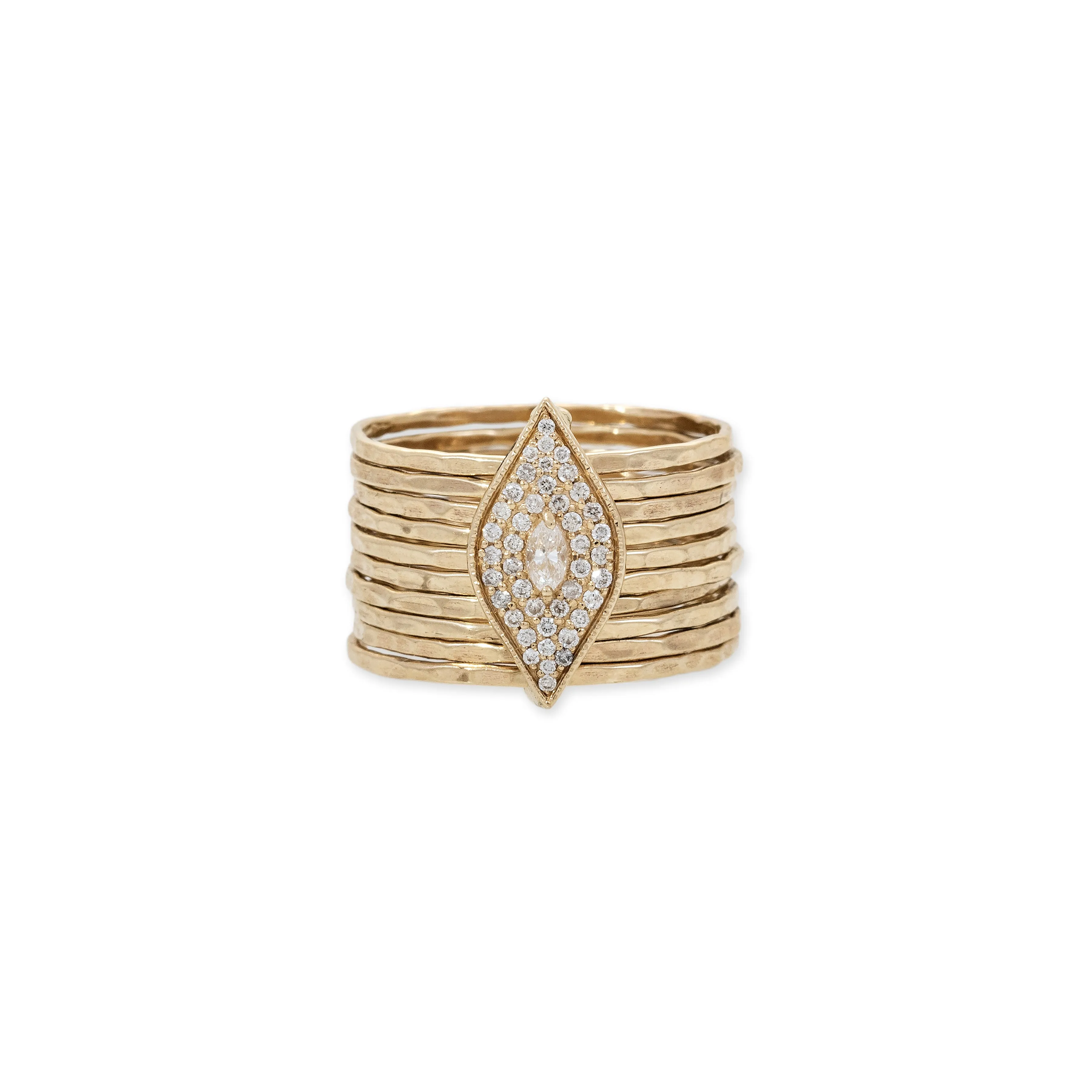 PAVE   MARQUISE DIAMOND MULTI WAIF RING
