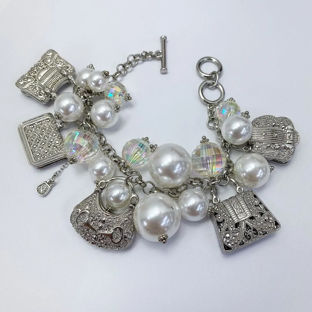 Pearl charm bracelet