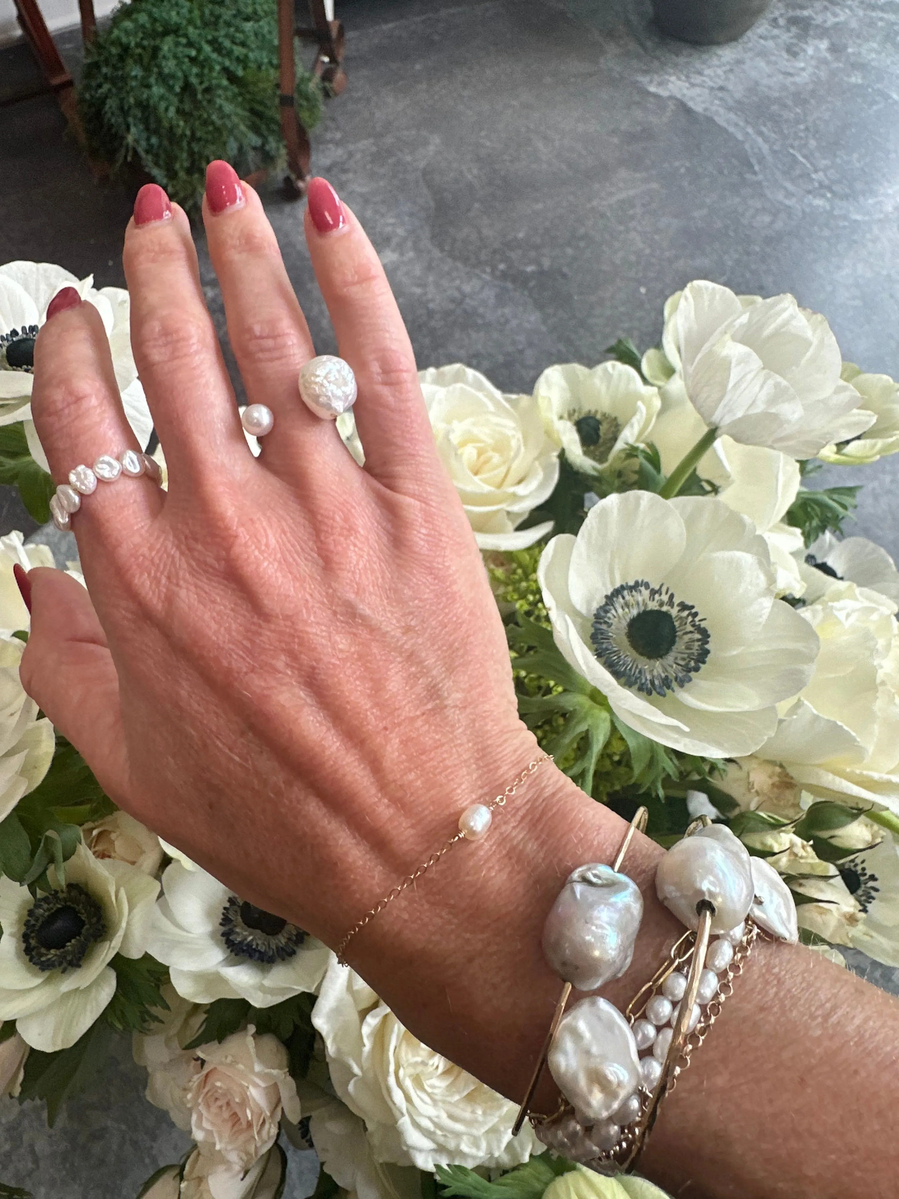Petite Freshwater Pearl Solitaire Bracelet