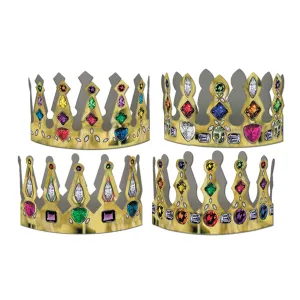 Printed Jeweled Crowns 4in.