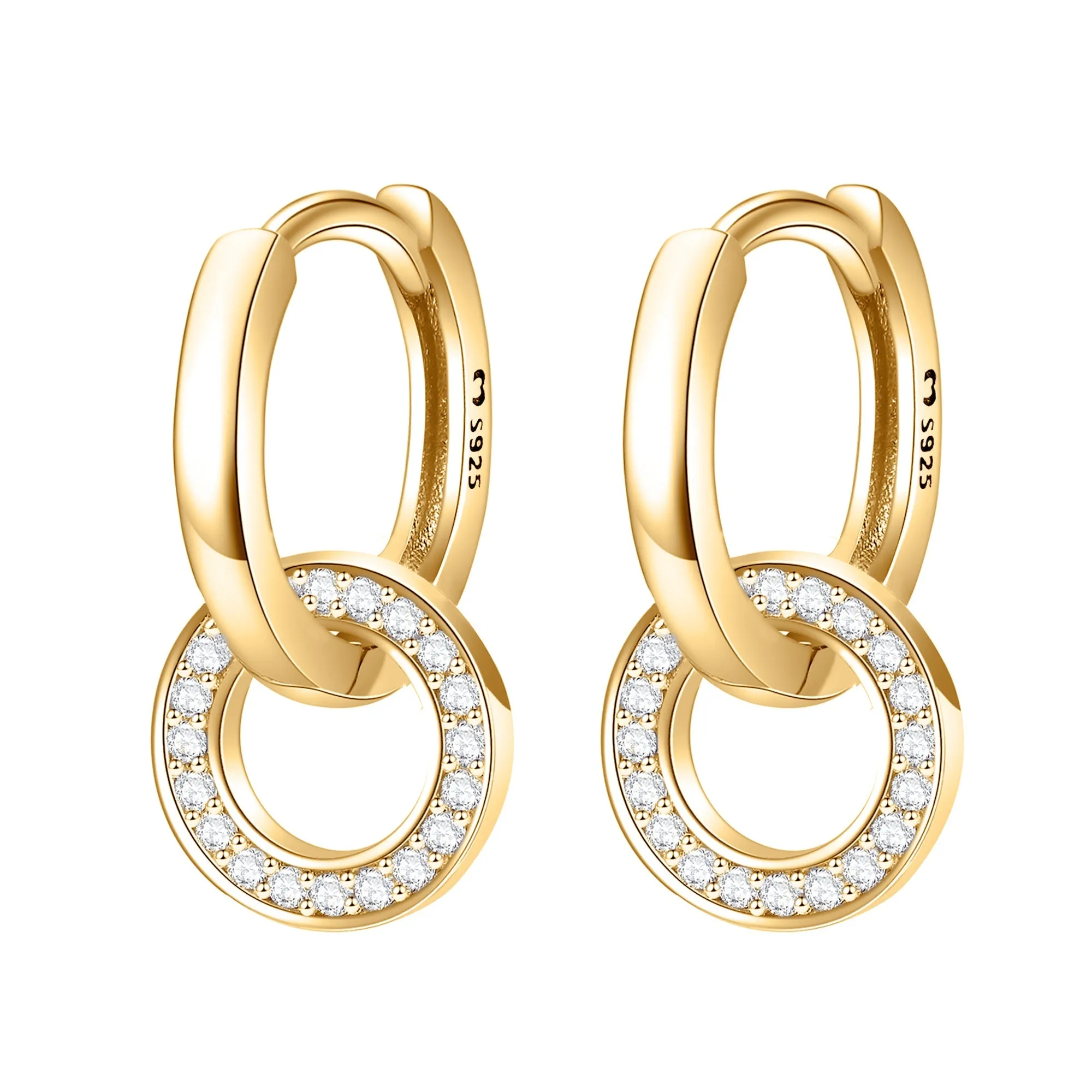 "Interlocking Hoops" Earrings