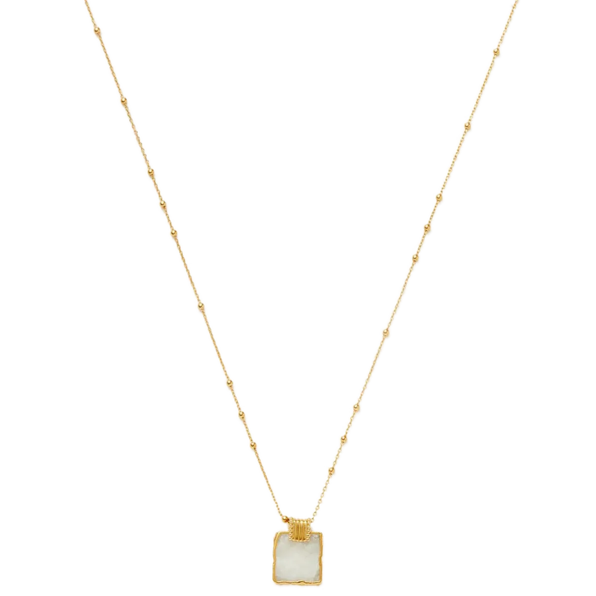 Rainbow Moonstone Lena Charm Necklace