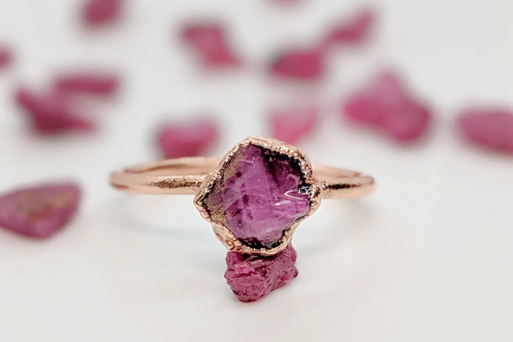 Raw Ruby ring