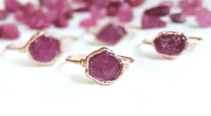 Raw Ruby ring