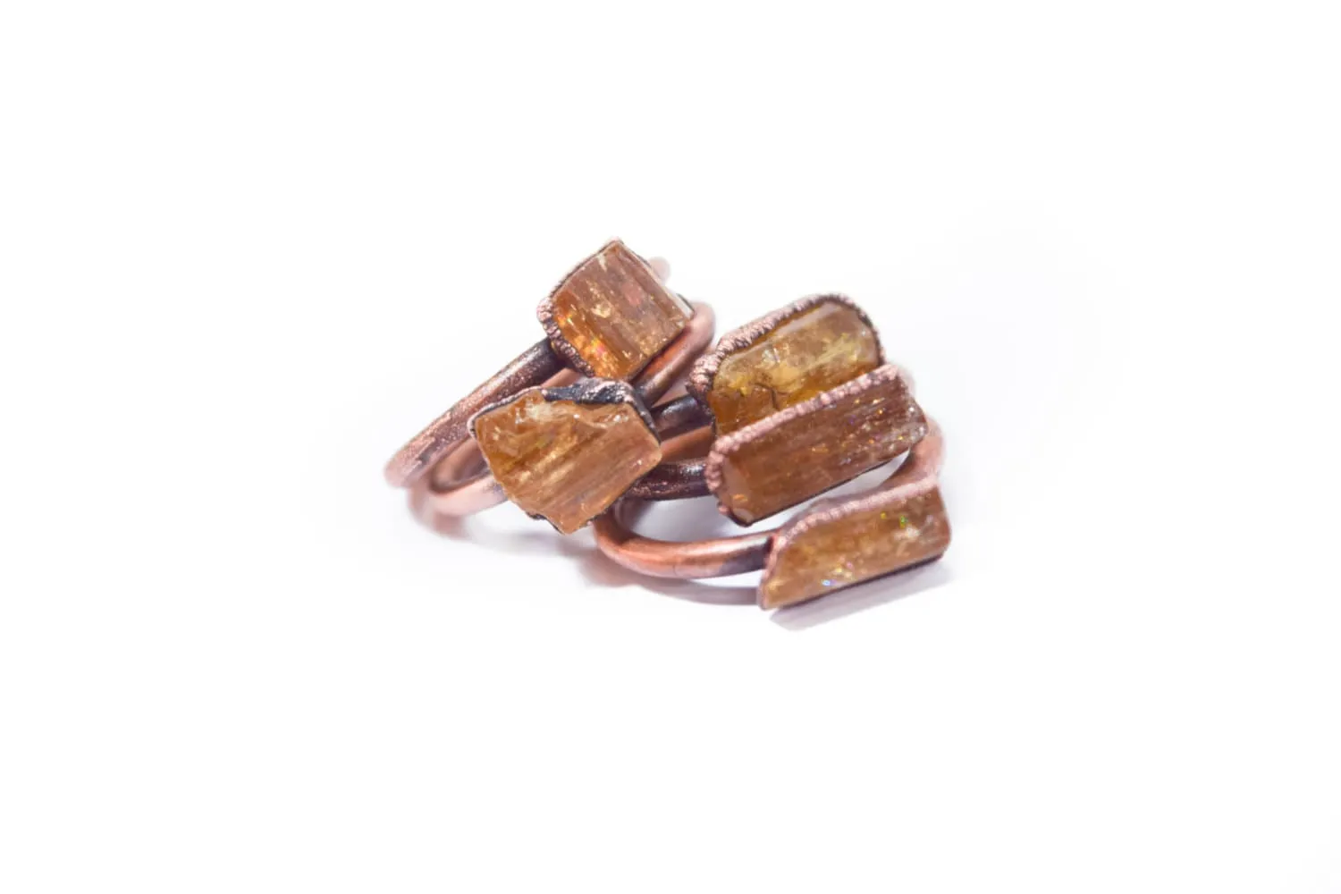 Raw Topaz ring | Topaz crystal ring
