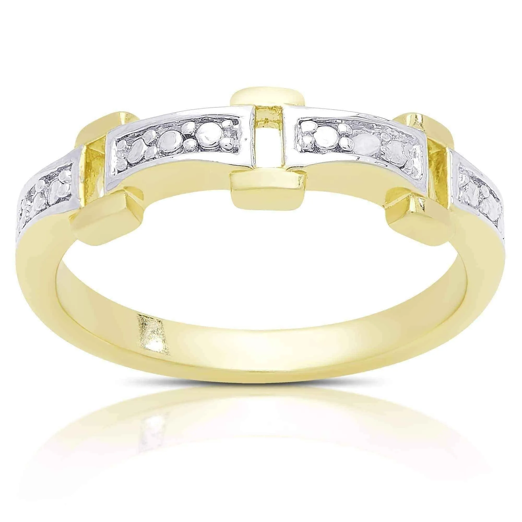 Rectangle diamond ring