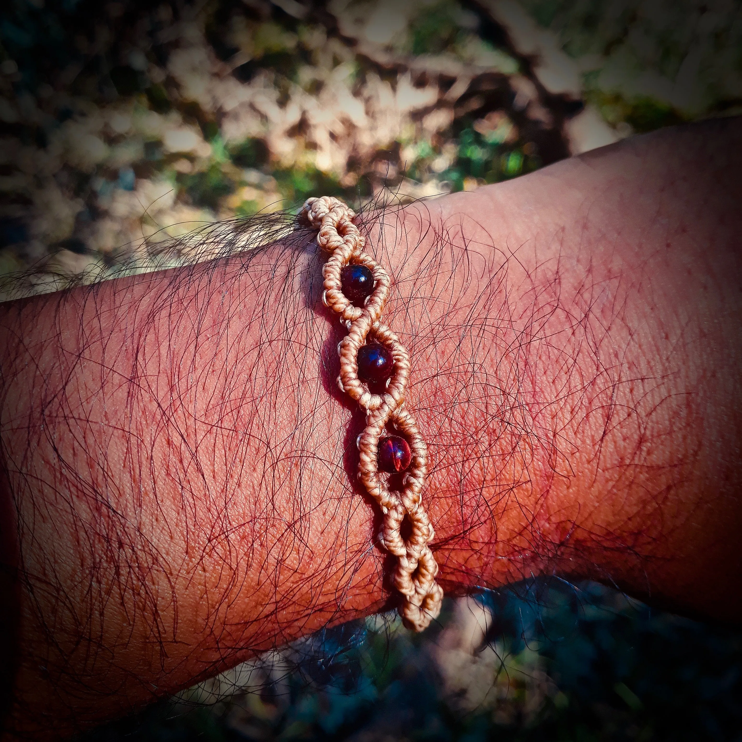 Red tiger eye beads bracelet