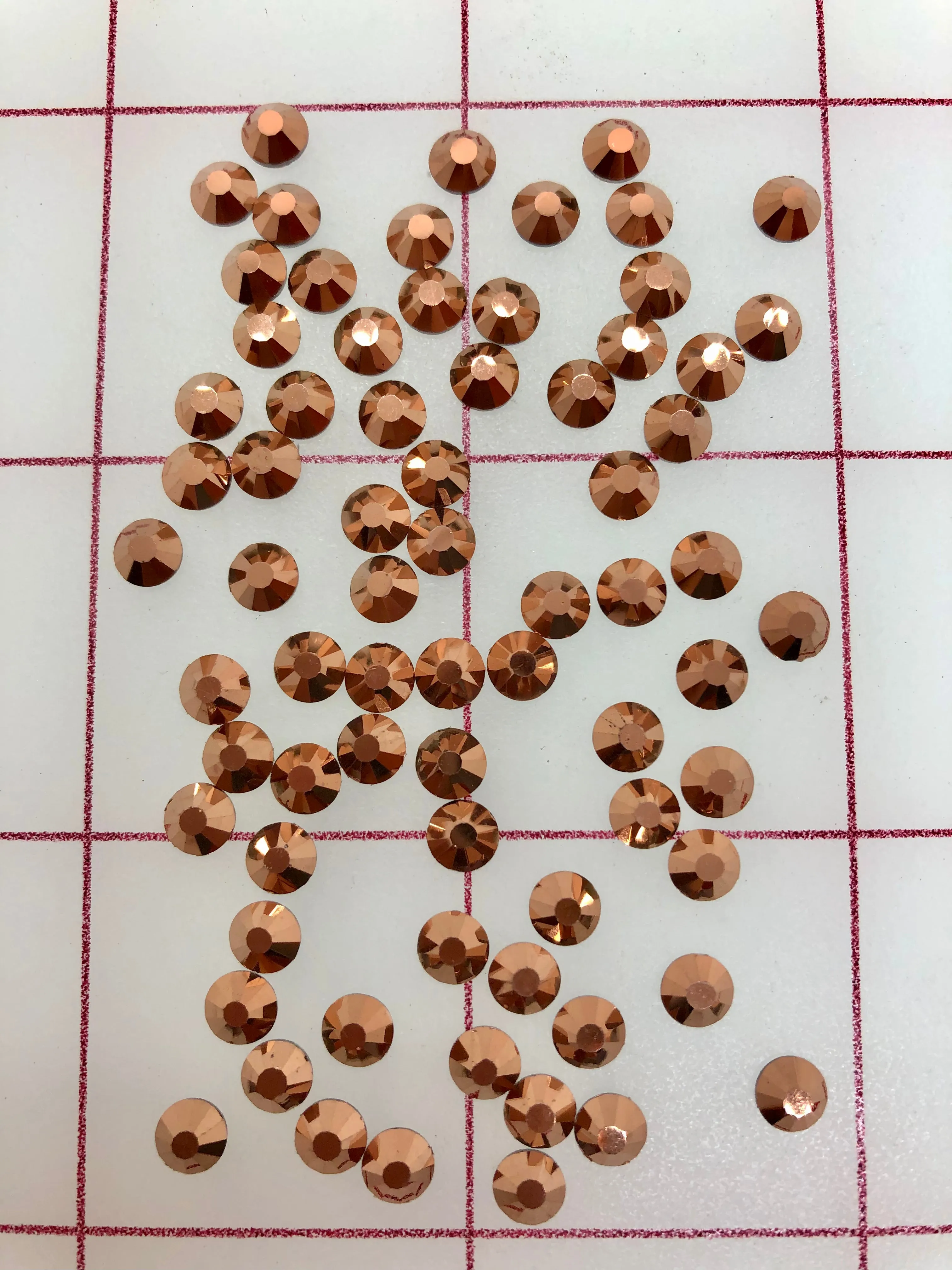 Rhinestones - 20ss Czech "Bright-Cut" Rose Gold Flat Back