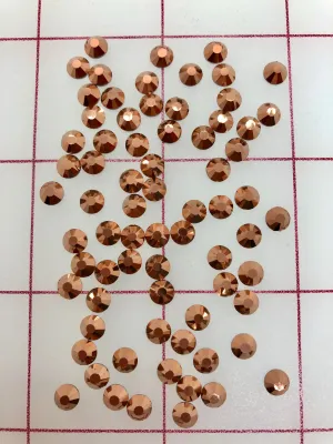 Rhinestones - 20ss Czech "Bright-Cut" Rose Gold Flat Back