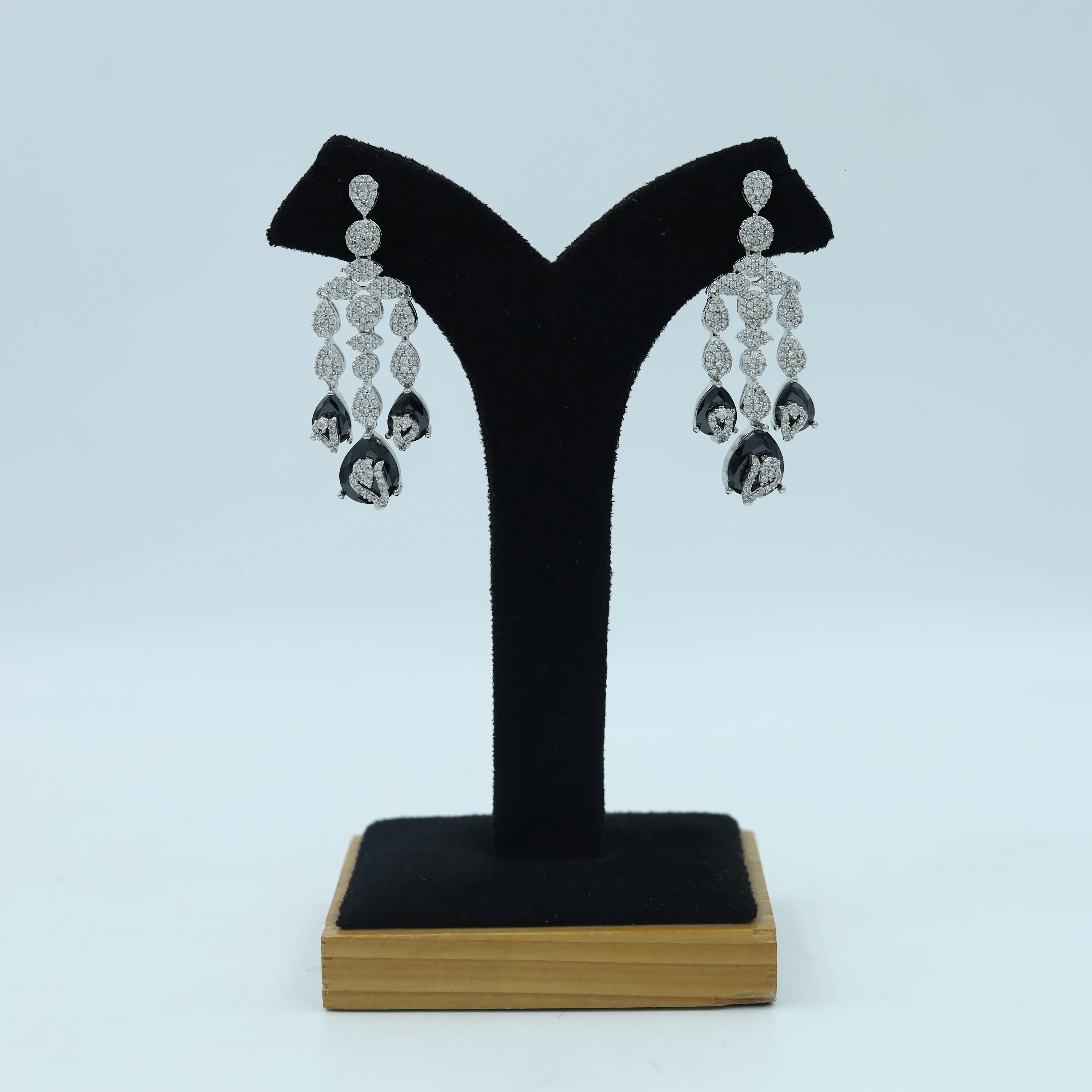 Round Neck Zircon/AD Necklace Set 10555-28