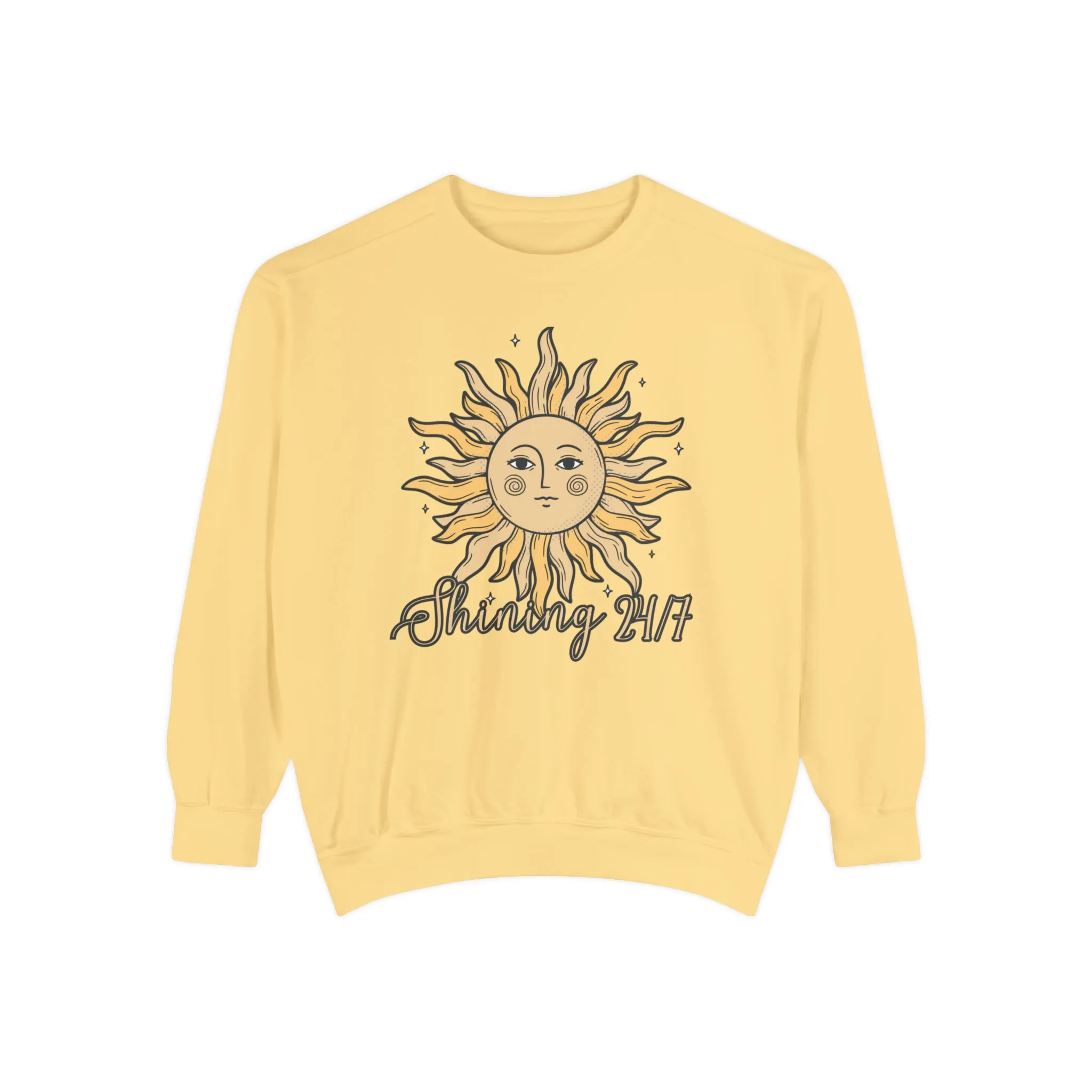 Shining 24/7 Women's Comfort Colors Sweatshirt - Cozy and Radiant