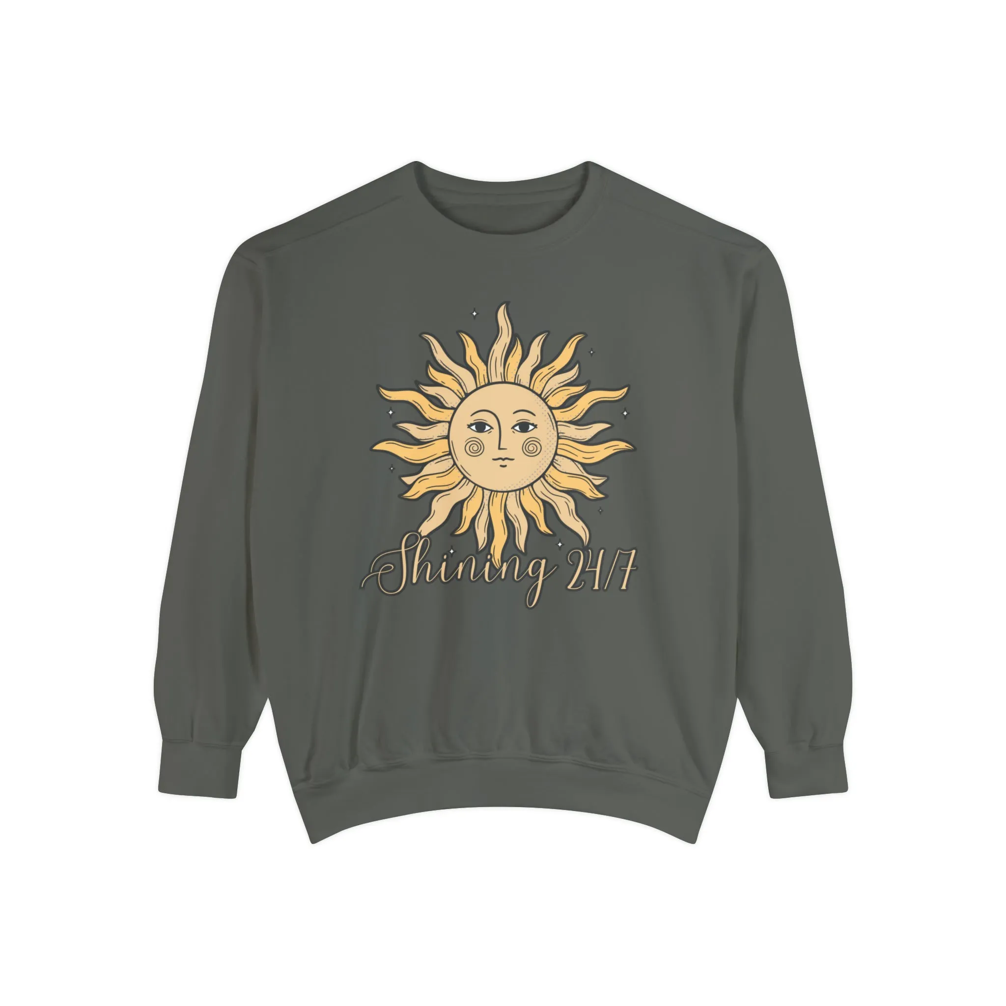 Shining 24/7 Women's Comfort Colors Sweatshirt - Cozy and Radiant