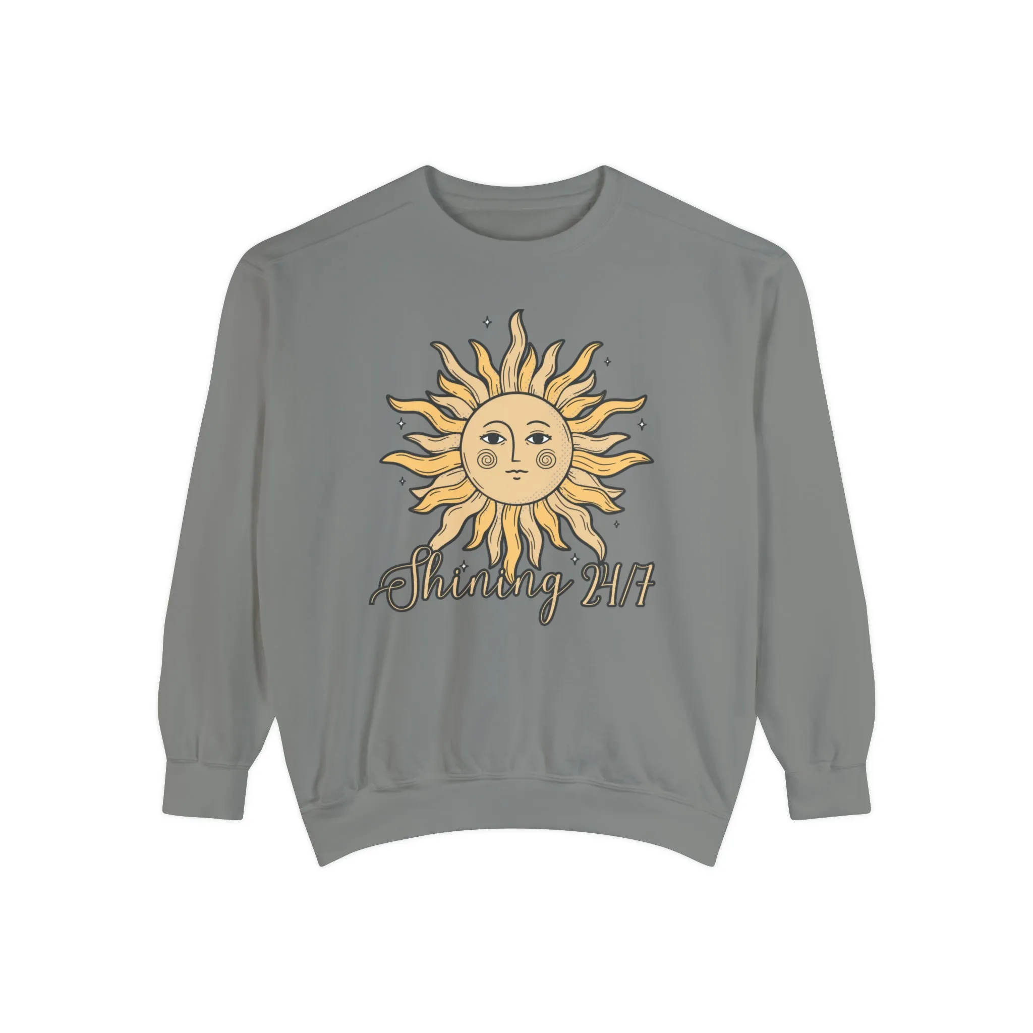 Shining 24/7 Women's Comfort Colors Sweatshirt - Cozy and Radiant