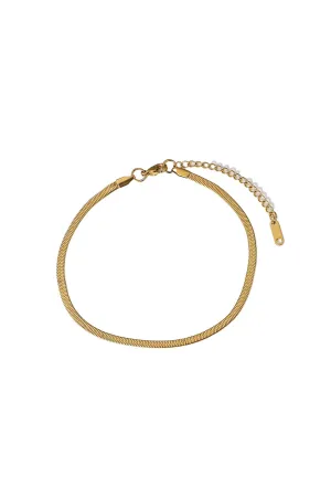 SNAKE CHAIN ANKLET GP Stainless