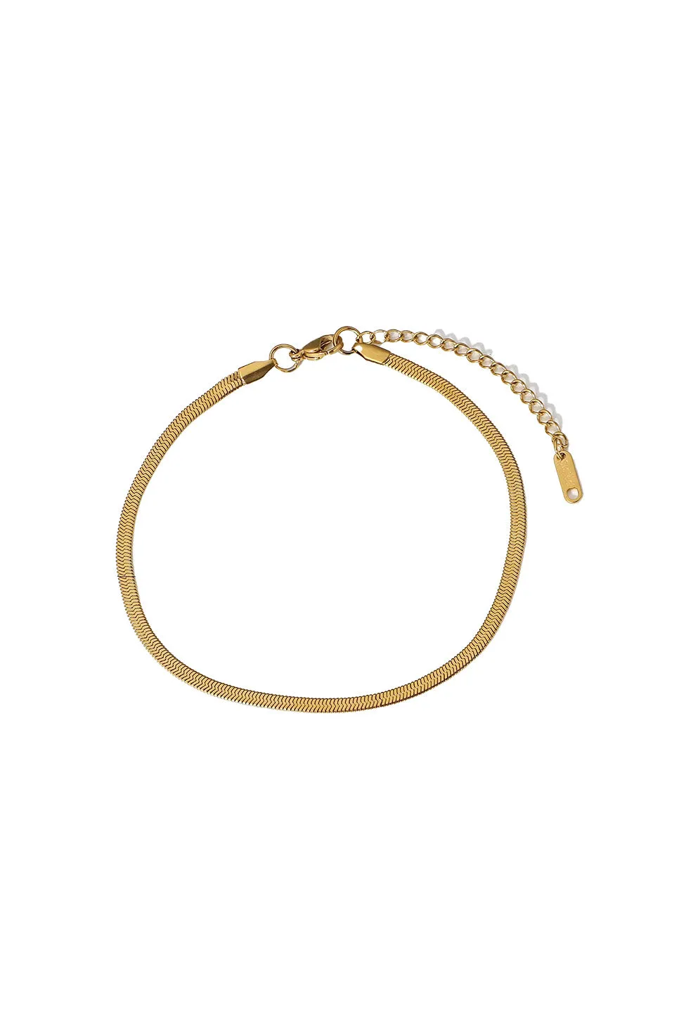 SNAKE CHAIN ANKLET GP Stainless