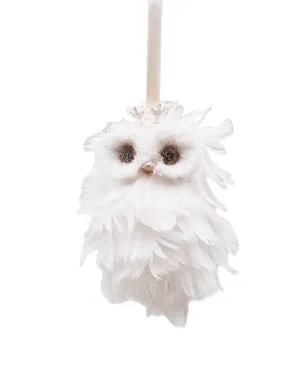 Snow Owl Ornament - White
