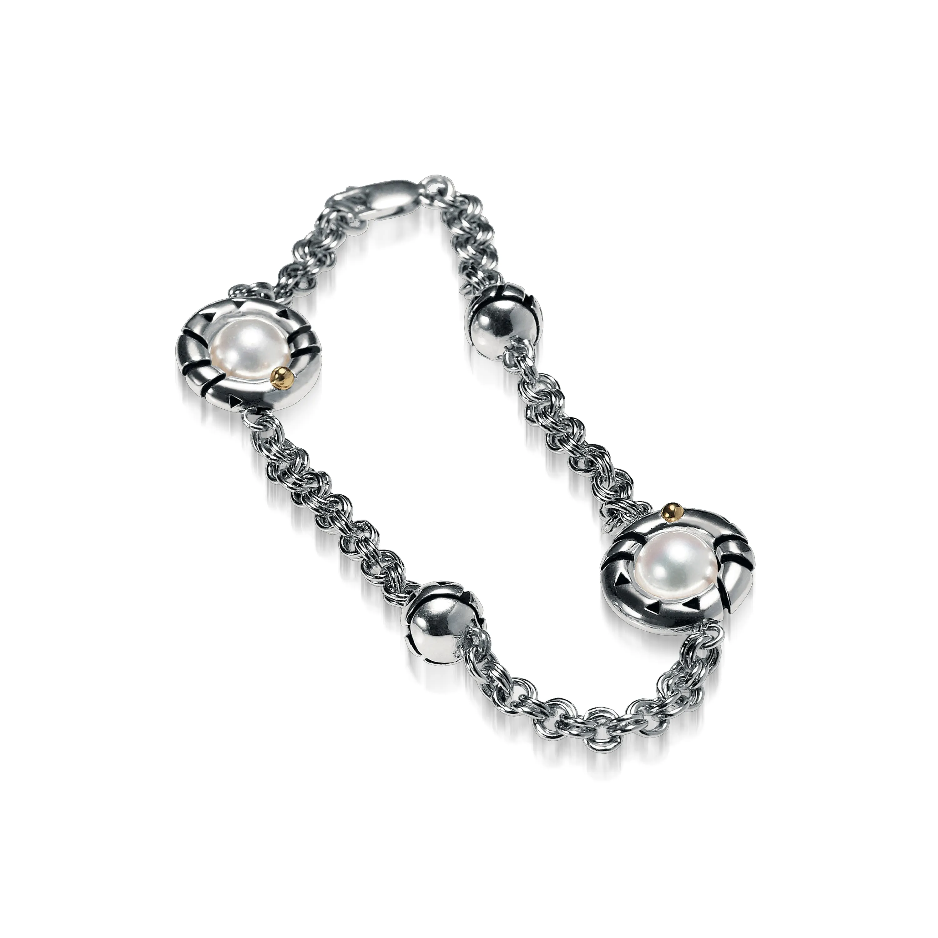 Solar Eclipse Pearl Chain Bracelet