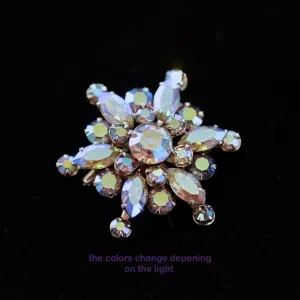 SOLD Vintage Aurora Borealis Rhinestone Brooch