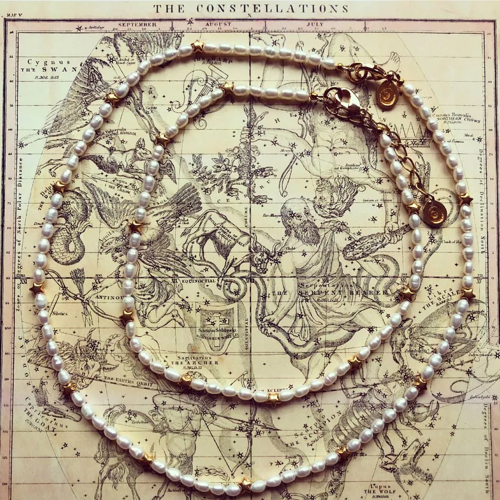 Star Charm Freshwater Pearl Necklace