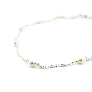 Stardust Pearl Necklace Silver