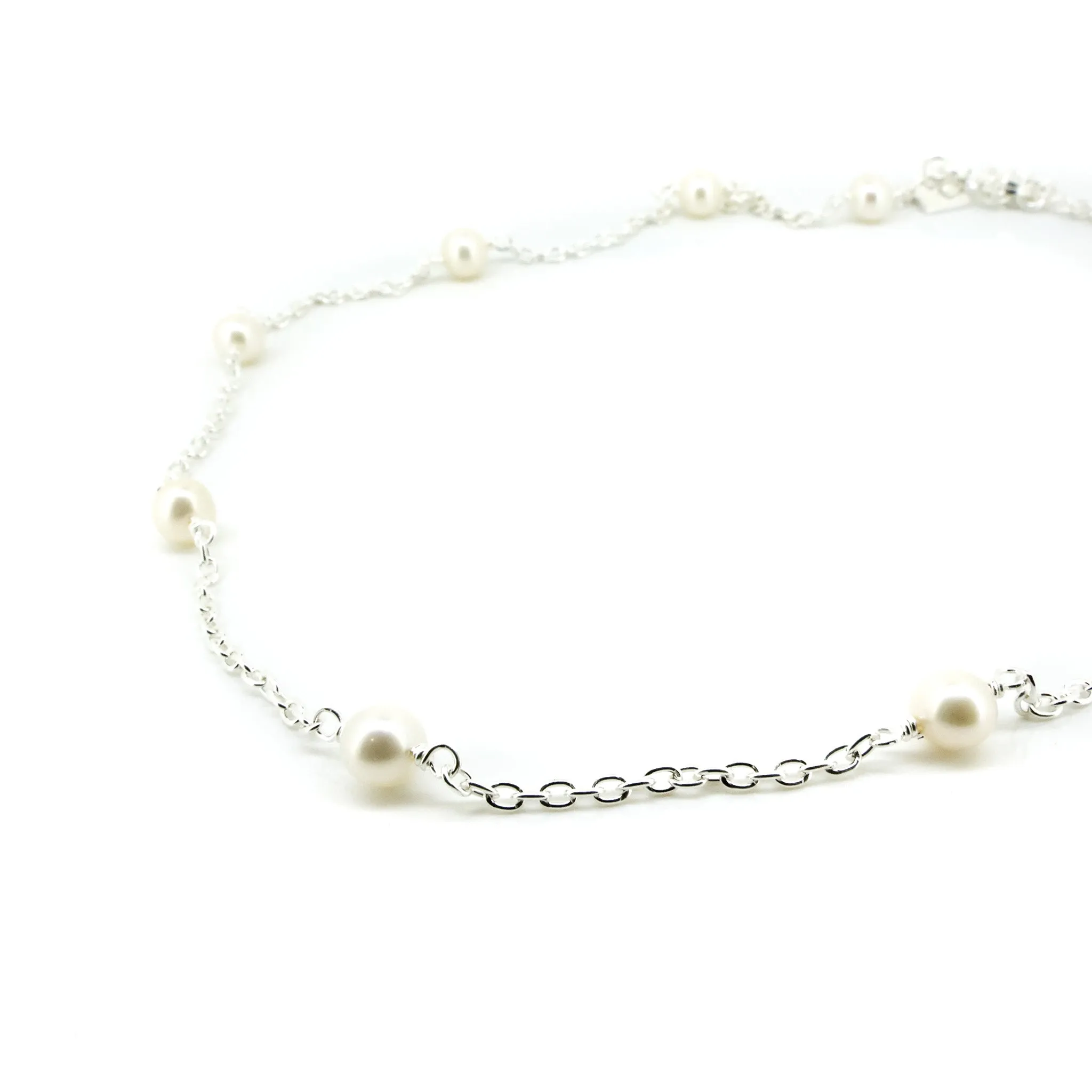Stardust Pearl Necklace Silver