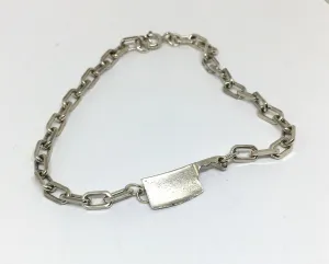 Sterling Chef's Cleaver Chain Bracelet