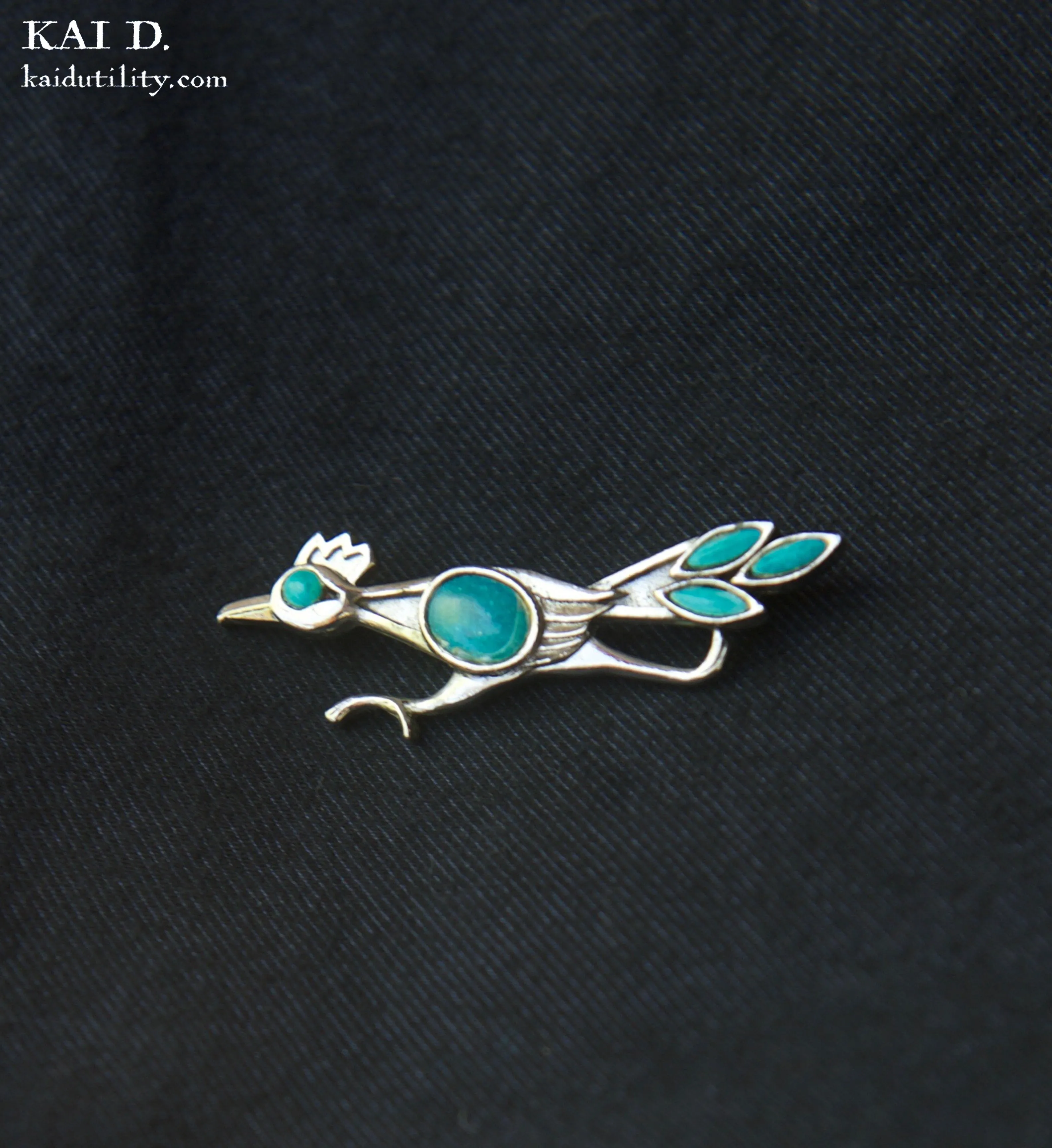 Sterling Silver Brooch - Road Runner VIII