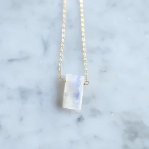 Theia Necklace - Rainbow Moonstone