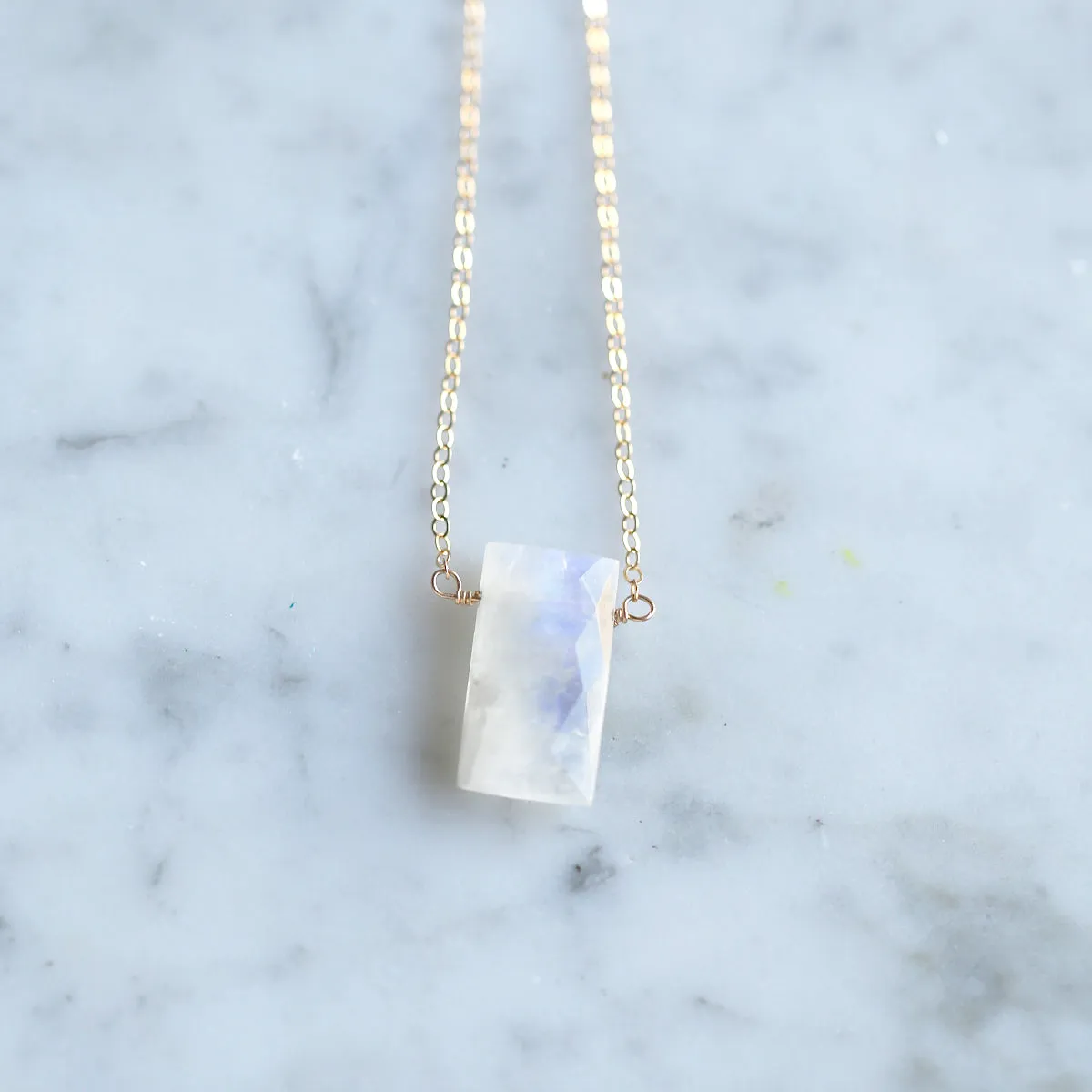 Theia Necklace - Rainbow Moonstone