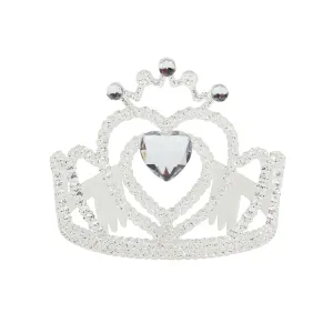 Tiara White Glitter   Heart Stone