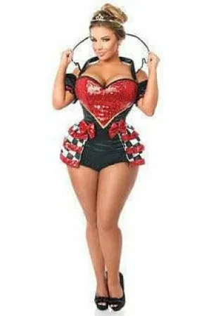 Top Drawer 6 PC Royal Red Queen Corset Costume