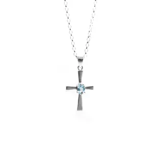 Topaz Cross Necklace