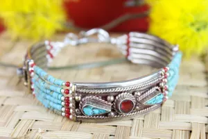 Turquoise and Carnelian Inspirations Bracelet