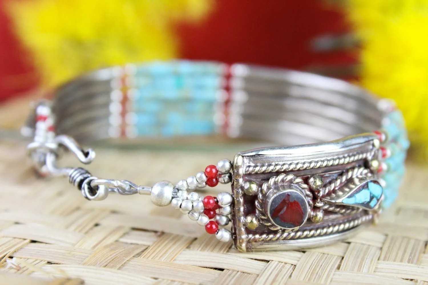 Turquoise and Carnelian Inspirations Bracelet