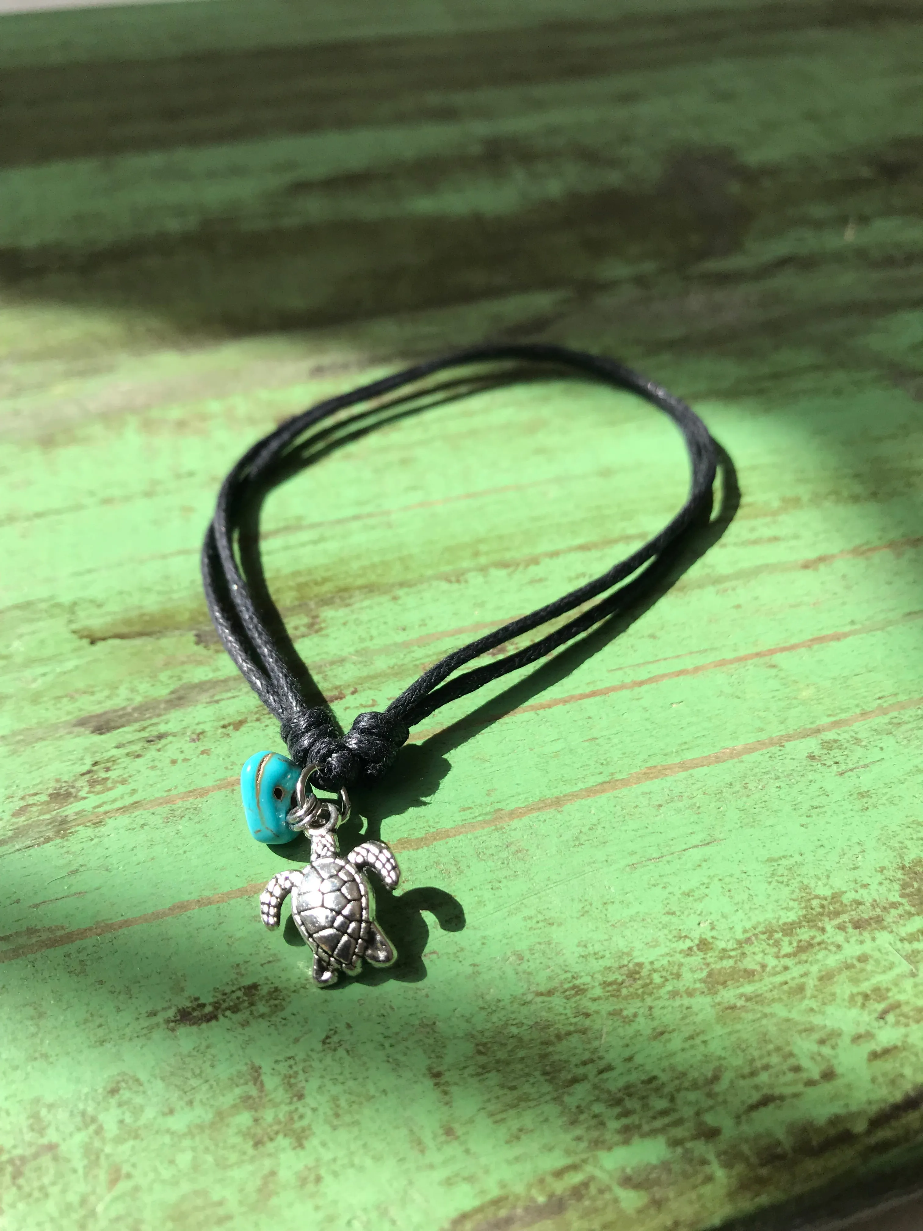 Turtle with Turquoise Anklet