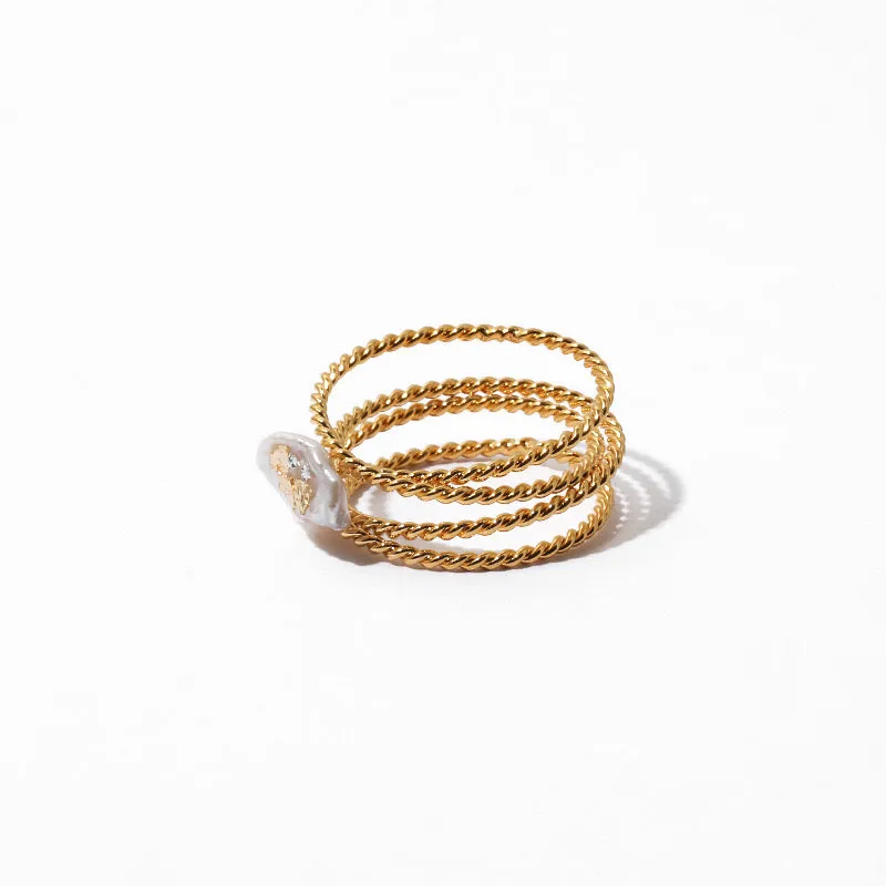 Twine Pearl Ring