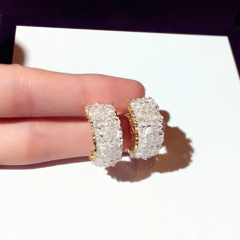 Ultra-Sparkling Rhinestone Bejeweled Earrings
