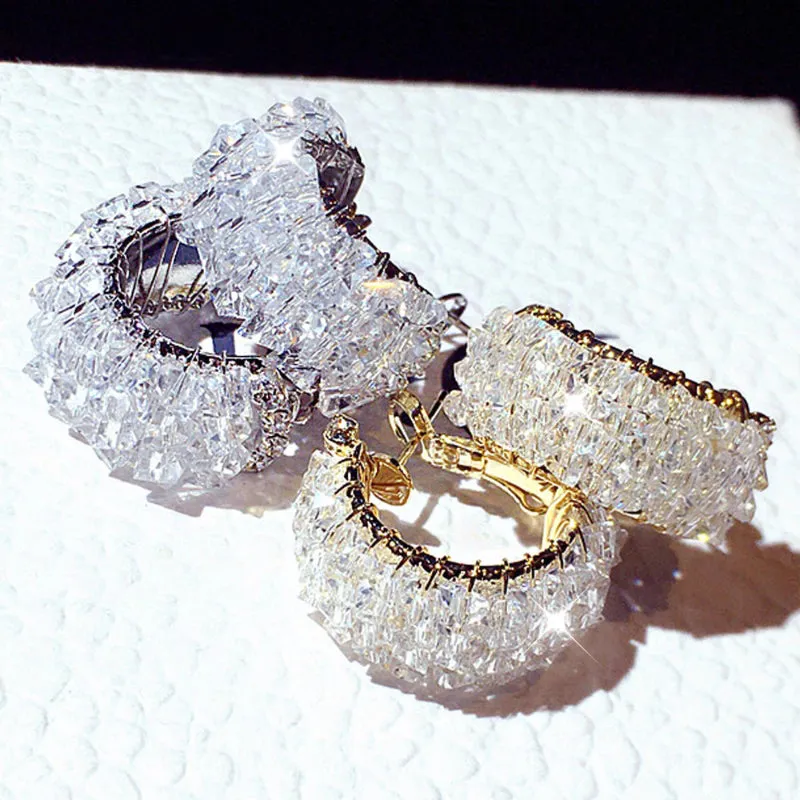 Ultra-Sparkling Rhinestone Bejeweled Earrings