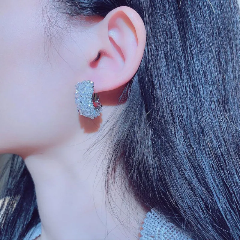 Ultra-Sparkling Rhinestone Bejeweled Earrings