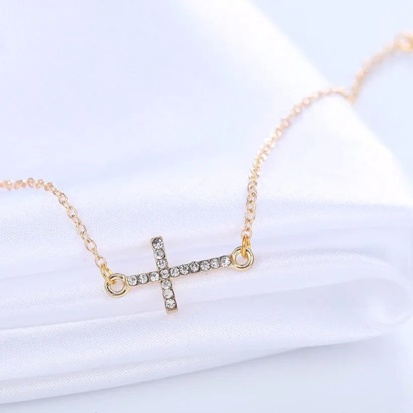Women's Delicate Chain Cross Bracelet