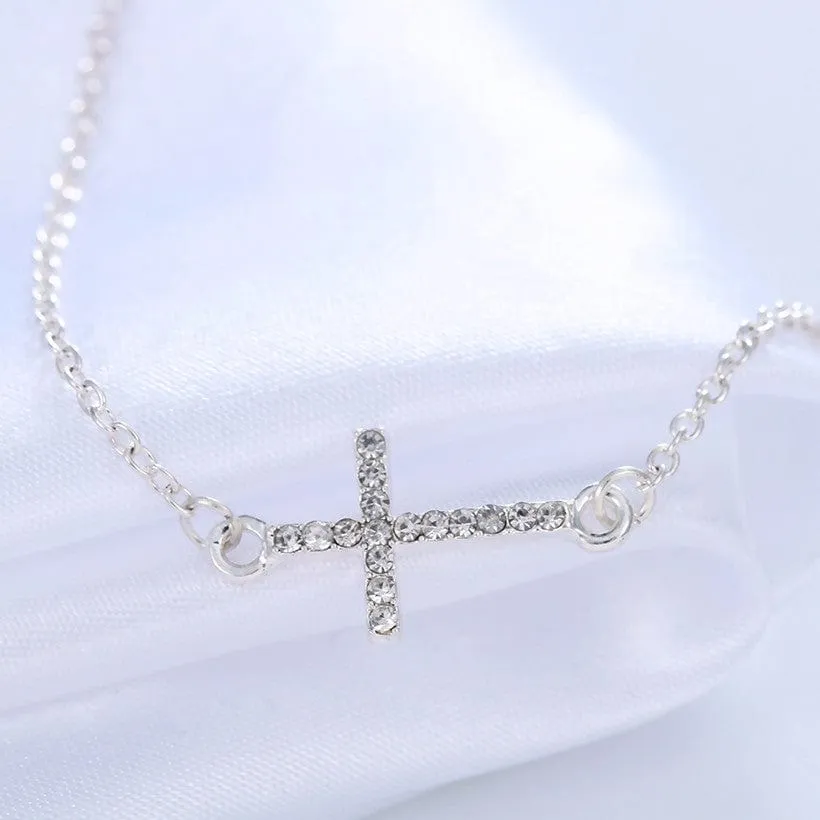 Women's Delicate Chain Cross Bracelet