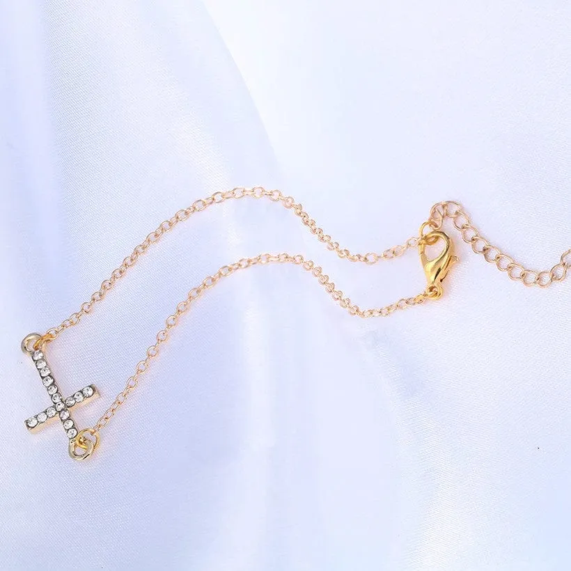 Women's Delicate Chain Cross Bracelet