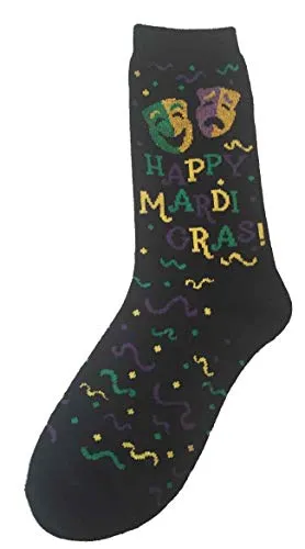 Y- Mardi Gras New Orleans Womens Anklet Novelty Socks