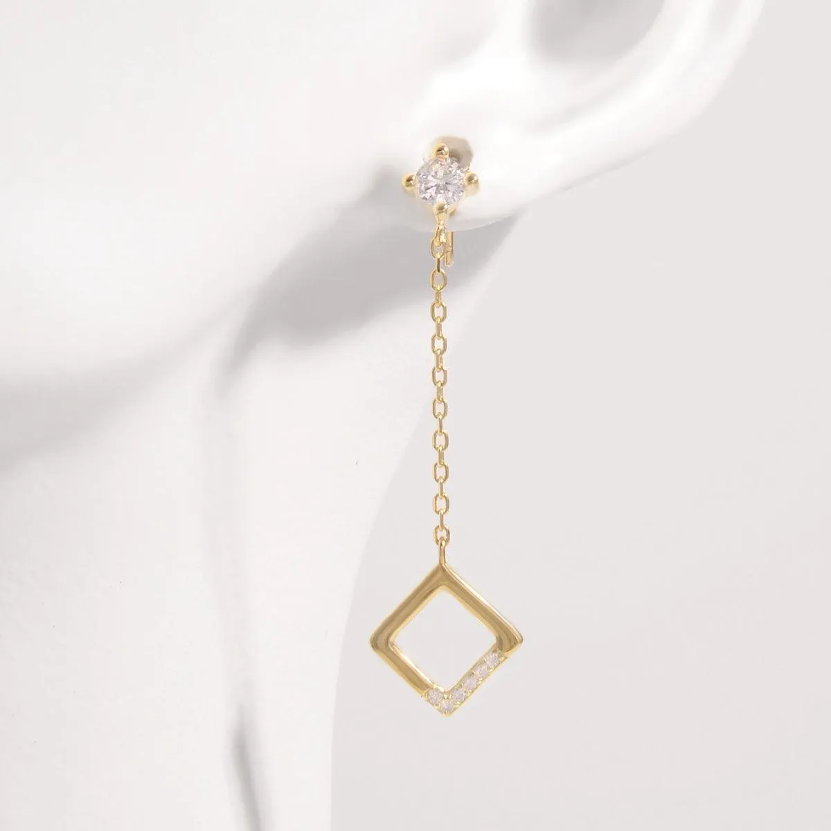 Zircon Earrings 925 Sterling Silver Inlaid Chain Pendant Jewelry
